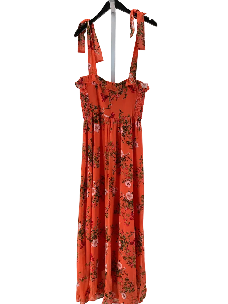 Cal Meets Glam Size 8 Orange Multi Dress