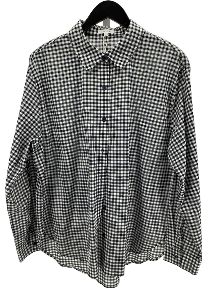 Z supply Size L Navy & white Seaport Shirt