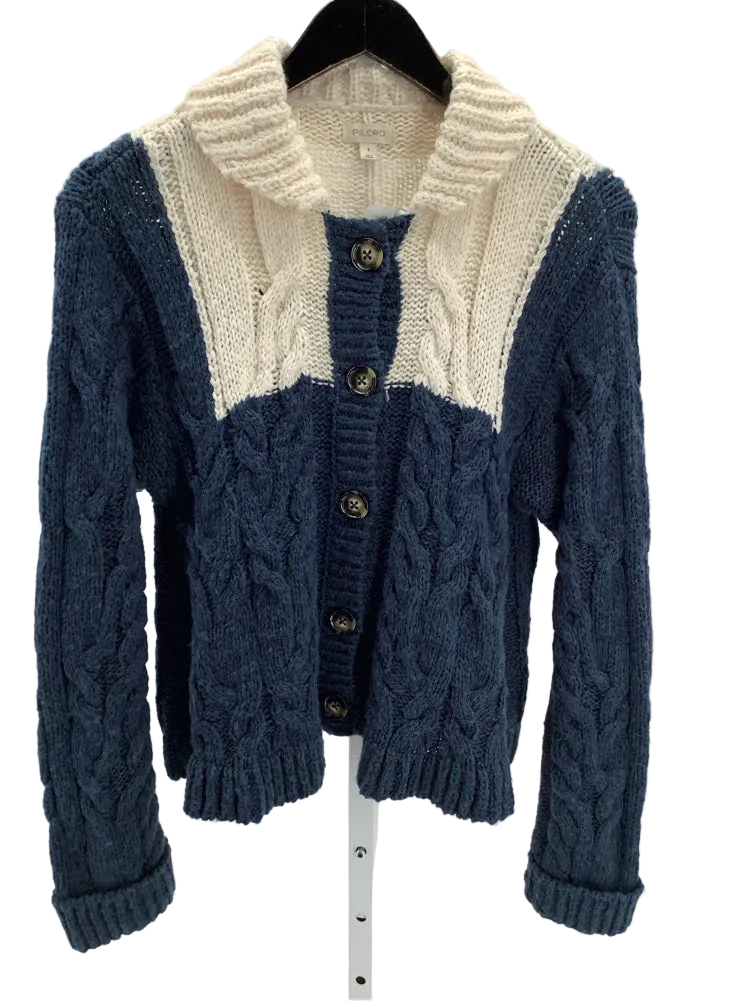Pilcro Size S Navy & Cream Cardigan