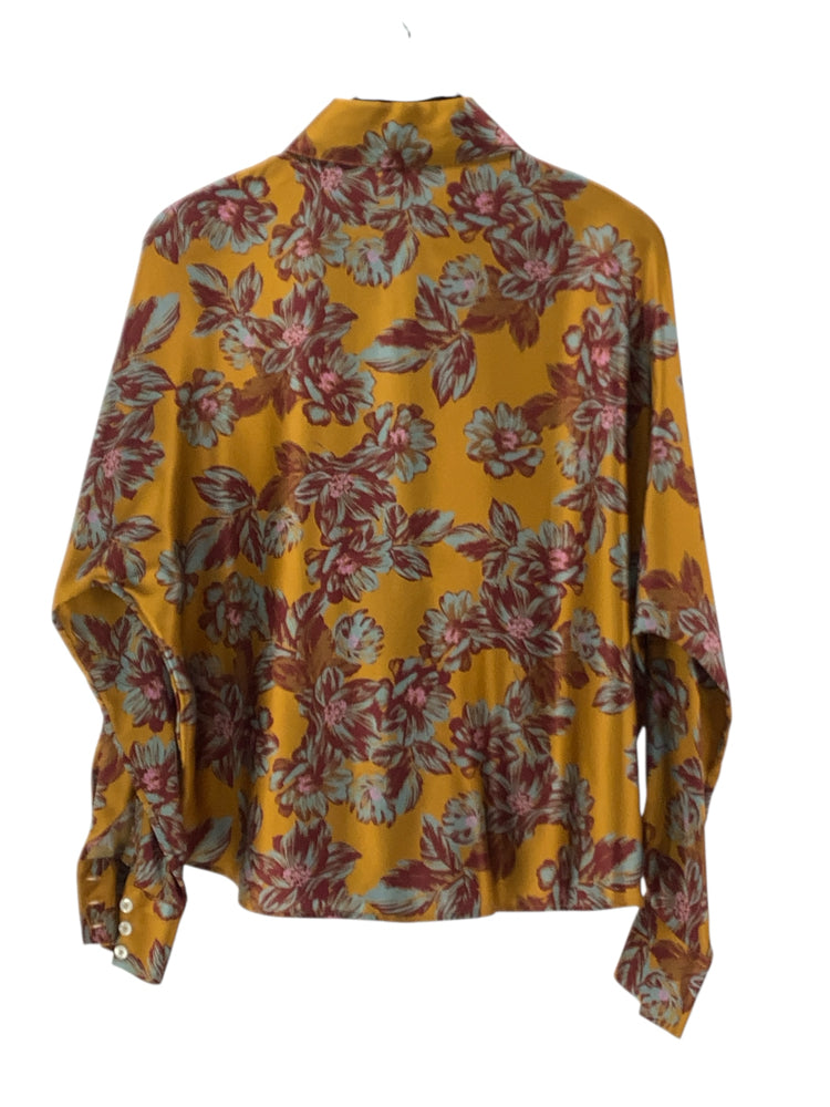 Christy Lynn Size S Yellow Multi Shirt