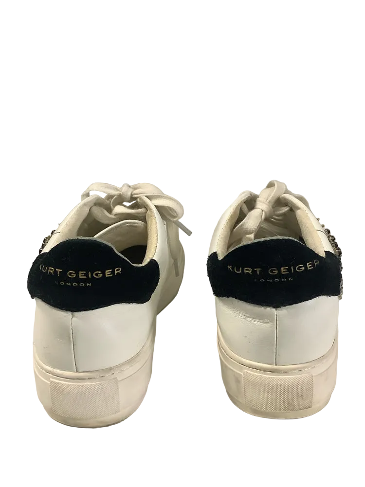 Kurt Geiger Shoe Size 8 White multi Laney Eye Sneakers