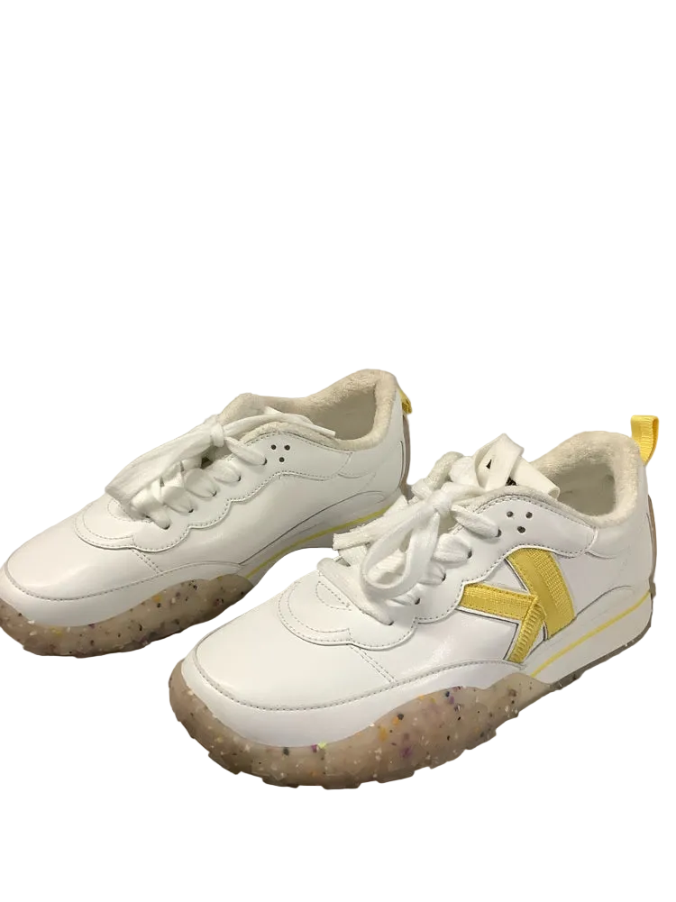 Kate Spade Shoe Size 9 White & Yellow K As Sneakers
