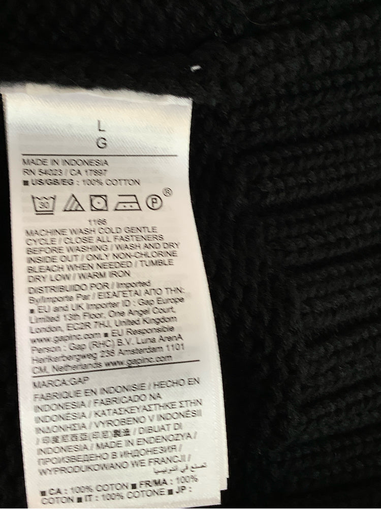 Gap Size L Black Cardigan