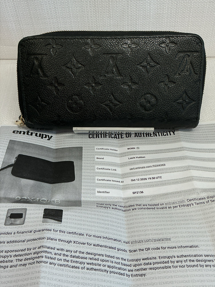Louis Vuitton Black Zippy Wallet