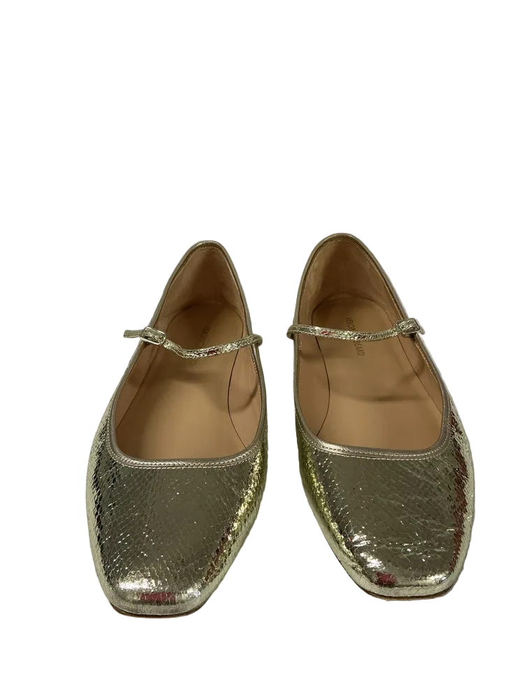 Veronica Beard Shoe Size 8.5 Gold Ellie Mary Jane