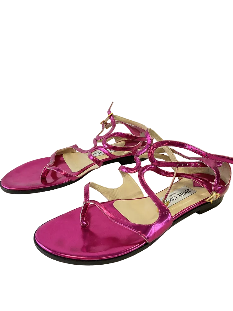 Jimmy Choo Shoe Size 6.5 Pink Sandals