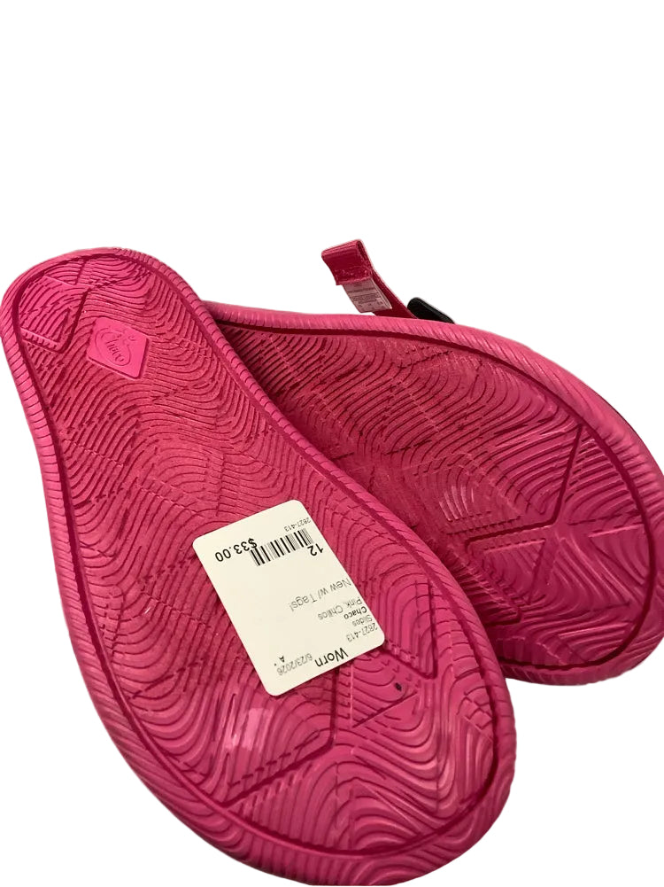 Chaco Shoe Size 12 Pink Chillos Slides