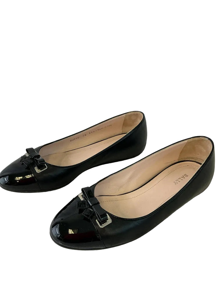 Bally Shoe Size 7.5 Black Flats