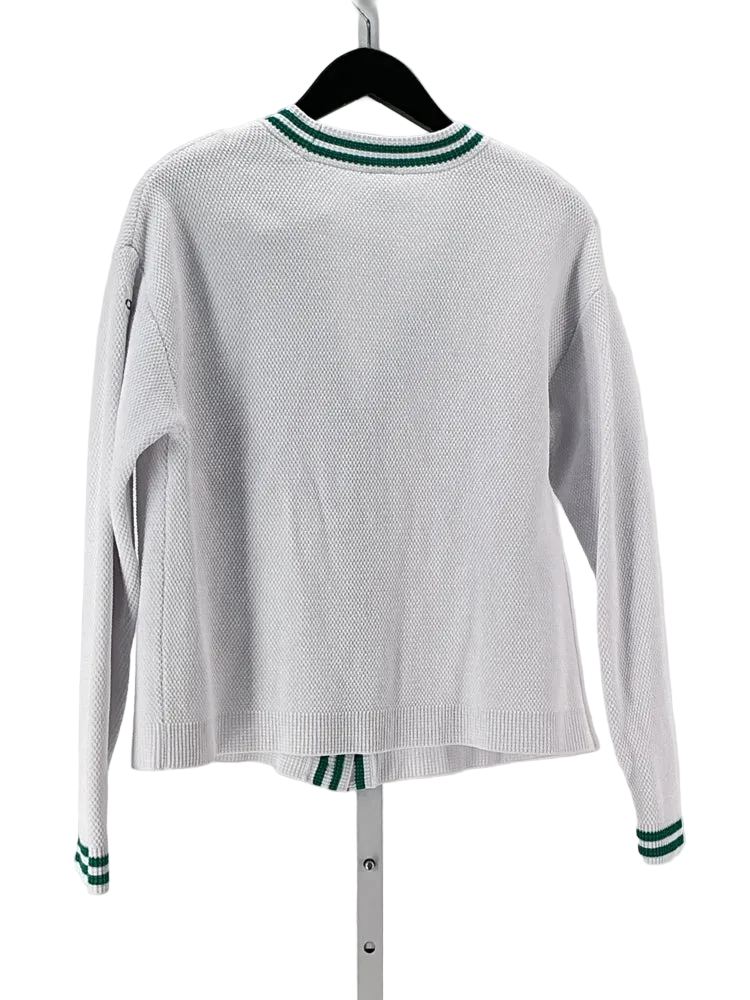 Alo Size XS White & Green Sweater