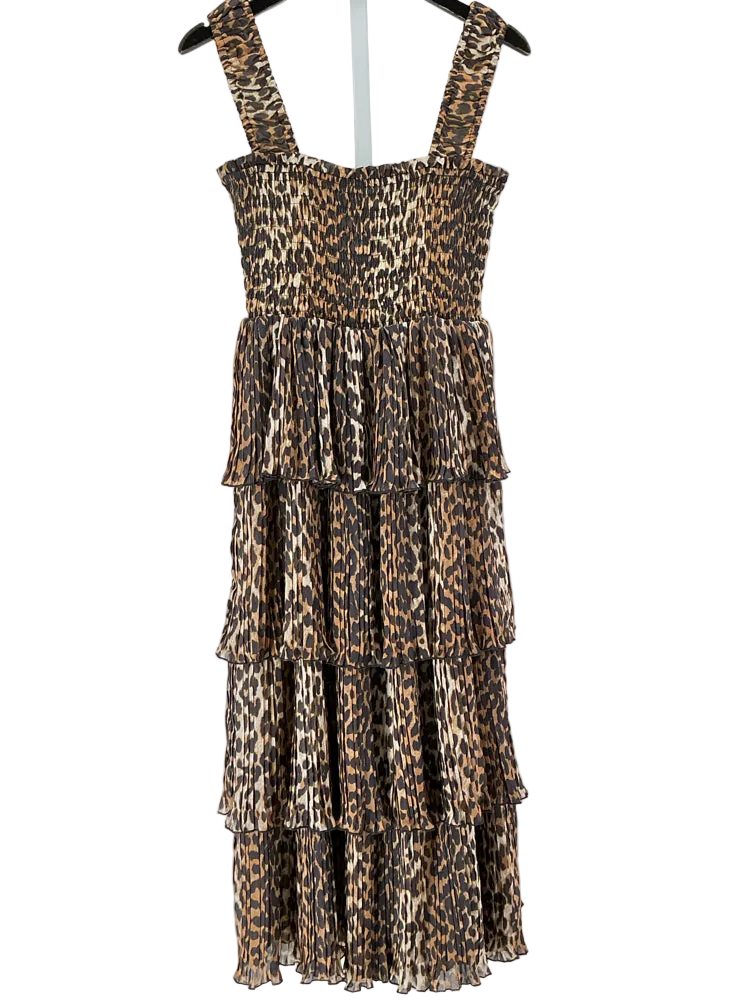 Ganni Size 6 Brown Multi Dress