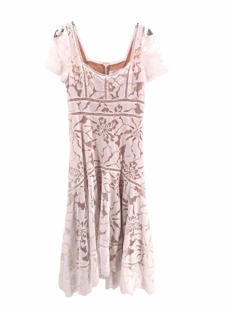 by anthropologie Size 8 White & Tan Dress