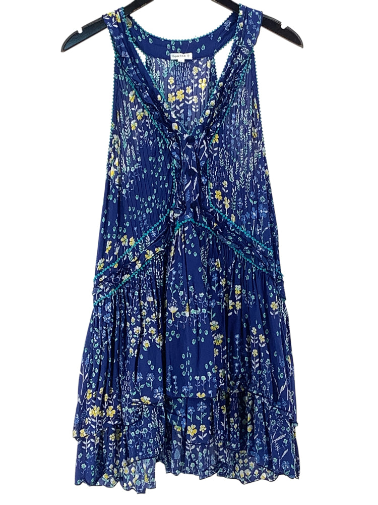 Poupette St Barth Size M Blue Multi Dress