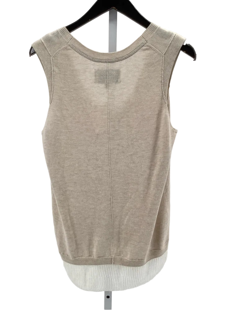 Brochu Walker Size M Tan & White The Morrow Tank Top