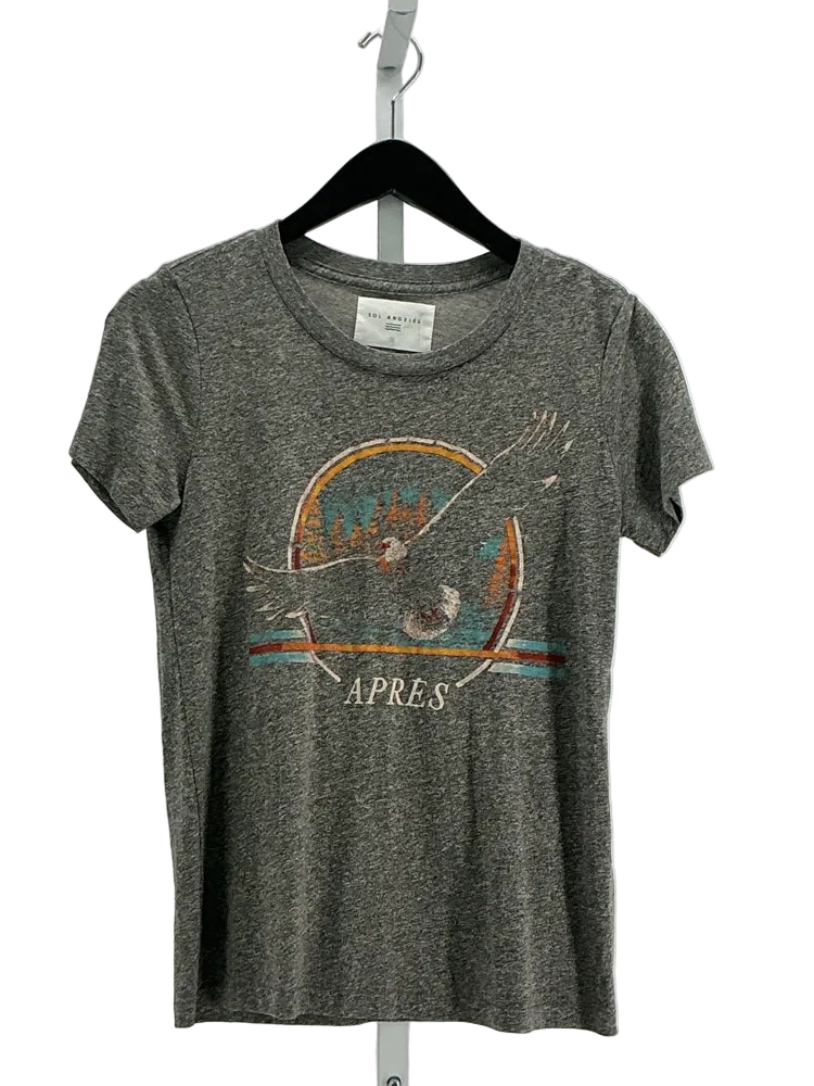 Sol Angeles Size XS Gray T-shirt