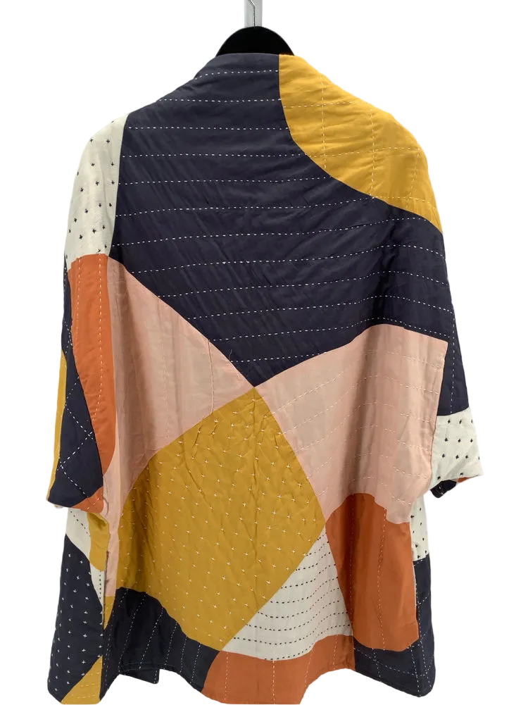 Anchal Size M Navy multi Cocoon Jacket