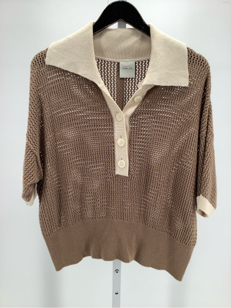 Varley Size L Brown & Cream Shirt