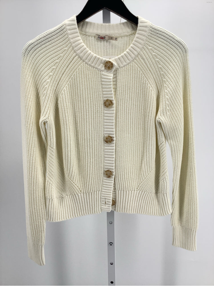 Faherty Size S Cream Fisherman Cardigan