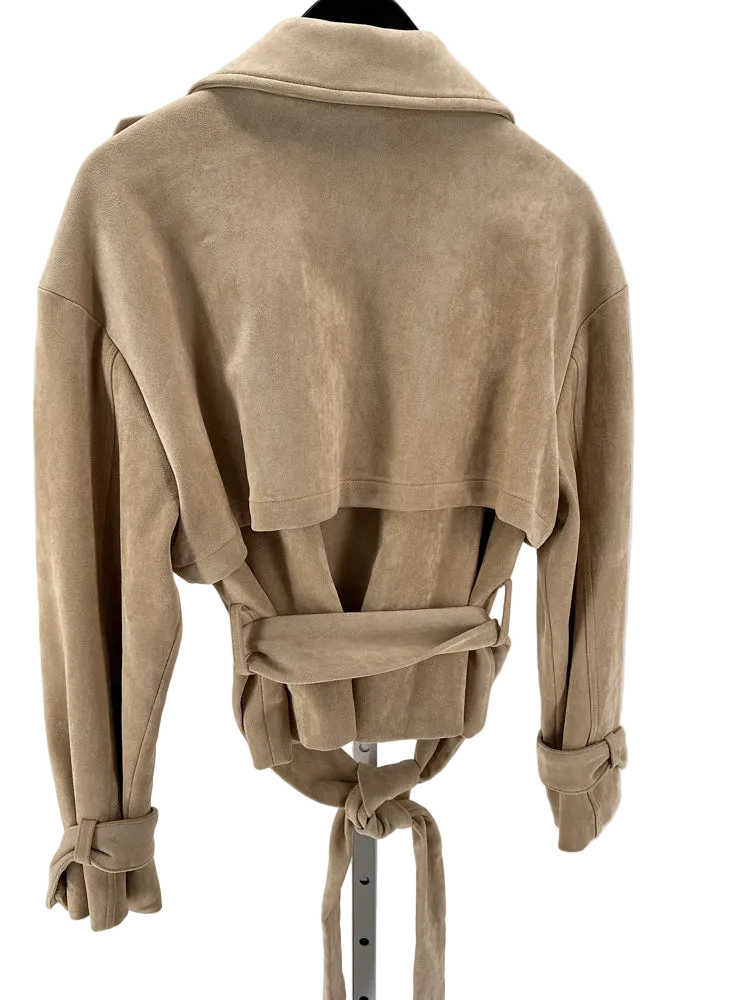 Line & Dot Size S Tan Trenchcoat