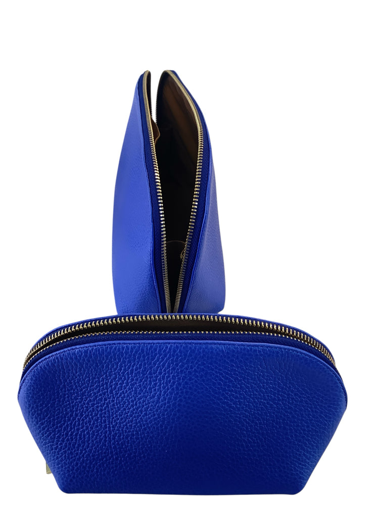 Cuyana Blue Cosmetic Pouch