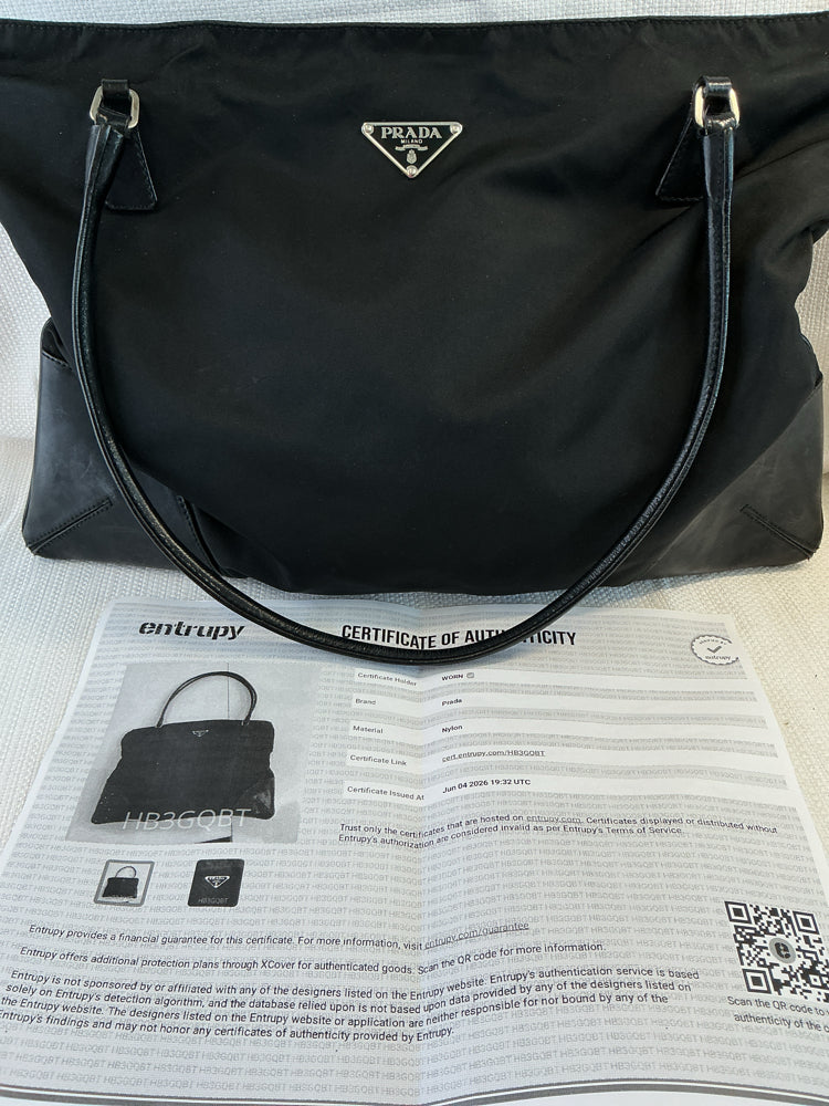 Prada Black Tessuto Handbags