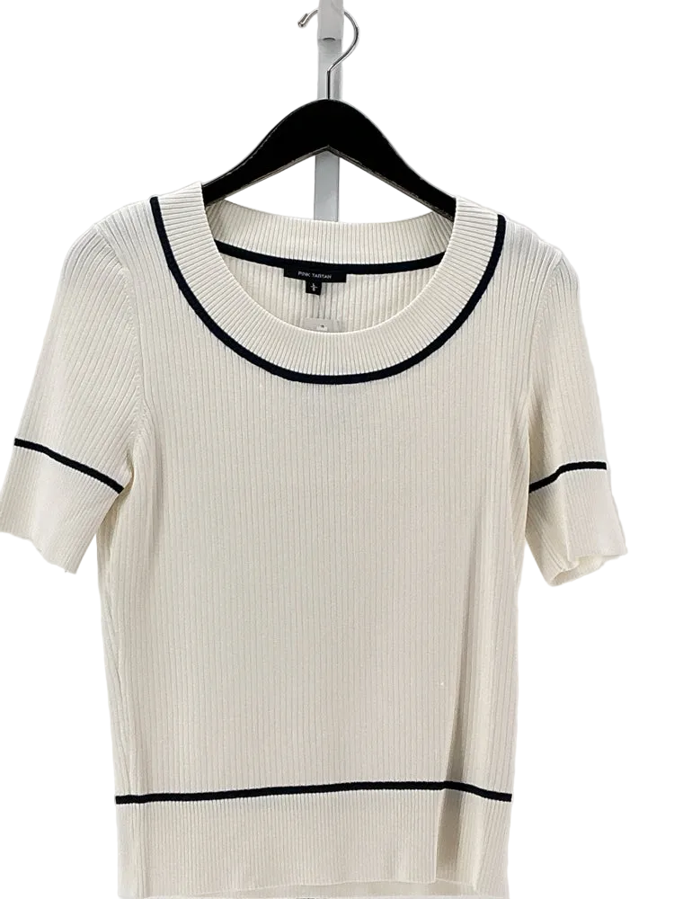 Pink Tartan Size L White & Navy Shirt