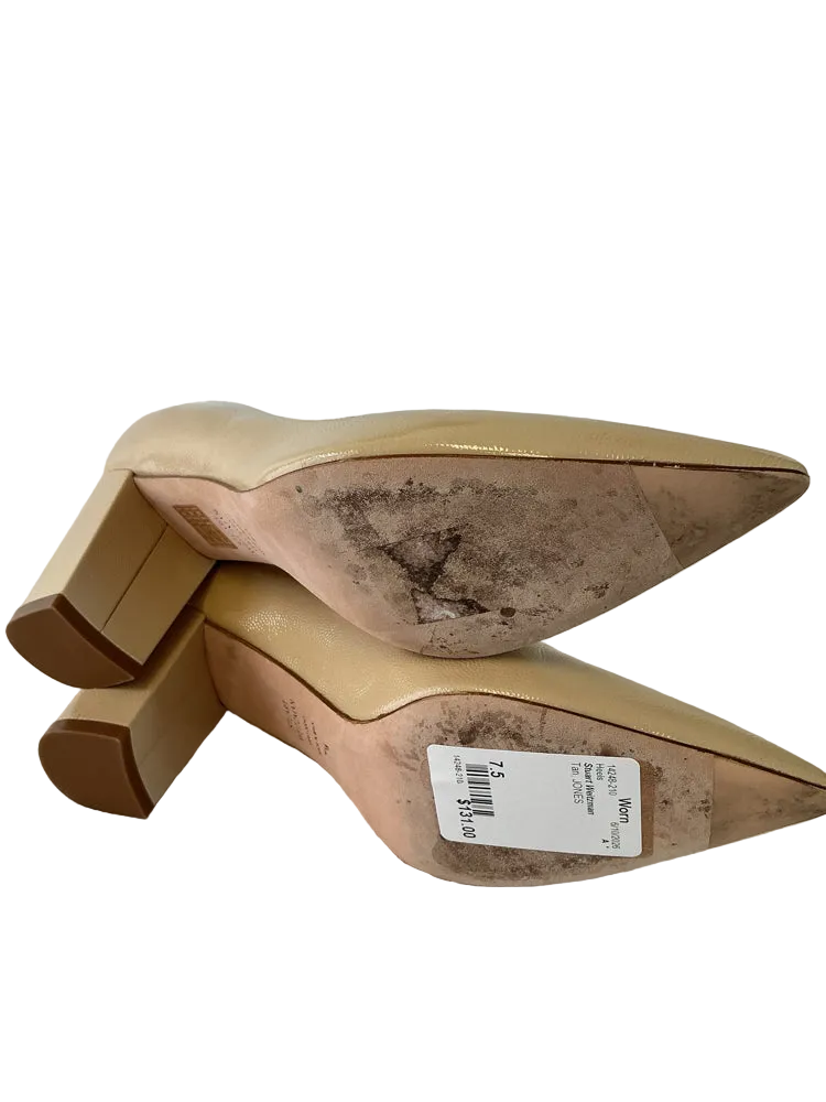 Stuart Weitzman Shoe Size 7.5 Tan JONES Heels