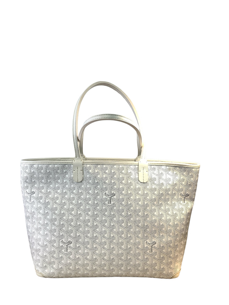 Goyard White & Gray Artois PM Handbags