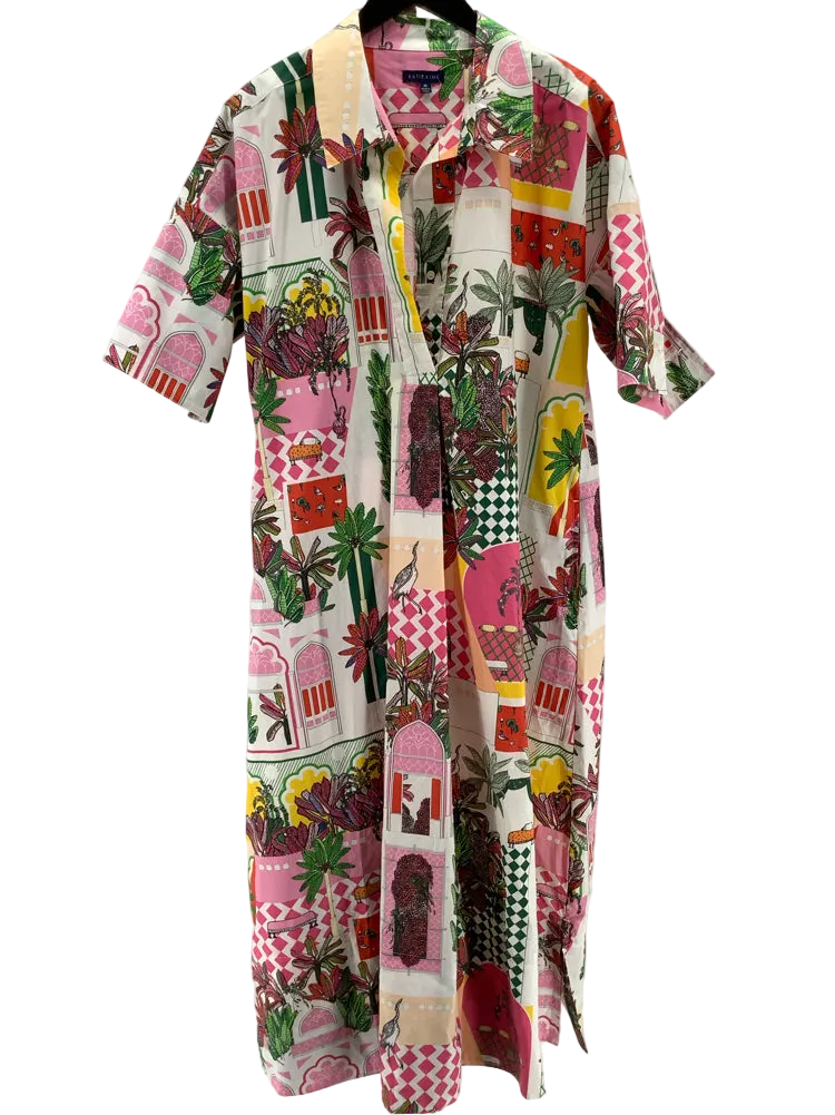Katie Kime Size XL Pink multi Taza Dress