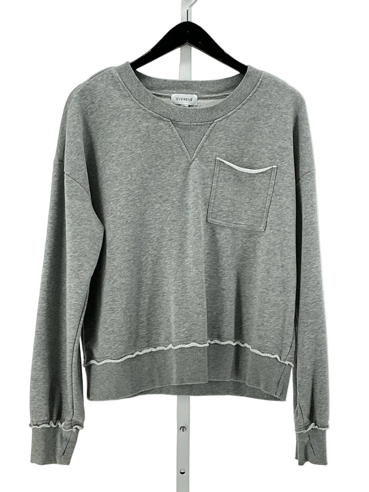 Evereve Size L Gray Sweatshirt
