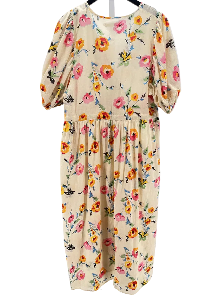 Christy Dawn Size L Cream multi Dress