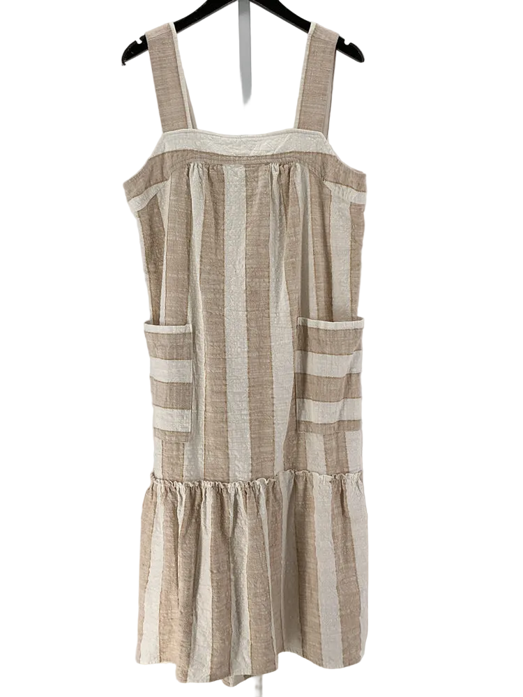 Maeve Size L Tan & Cream Dress
