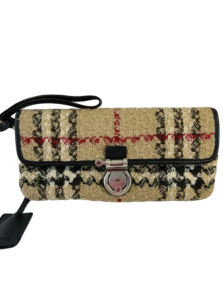 Burberry Tan Multi Wristlet