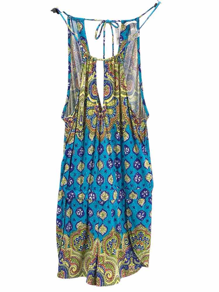 Trina Turk Size L Blue Multi Corsica Romper