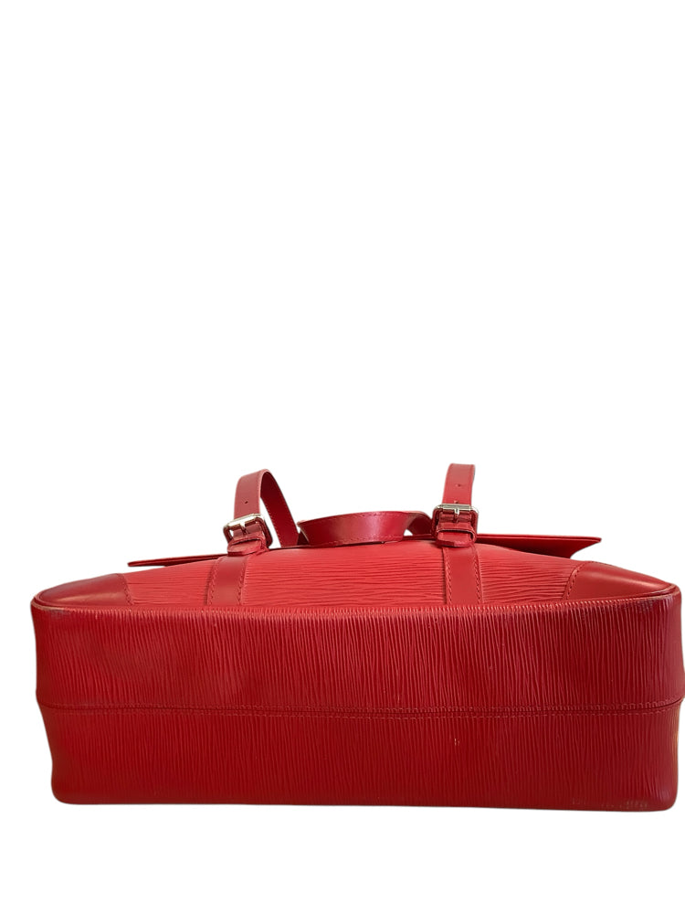 Louis Vuitton Red Segur Handbags