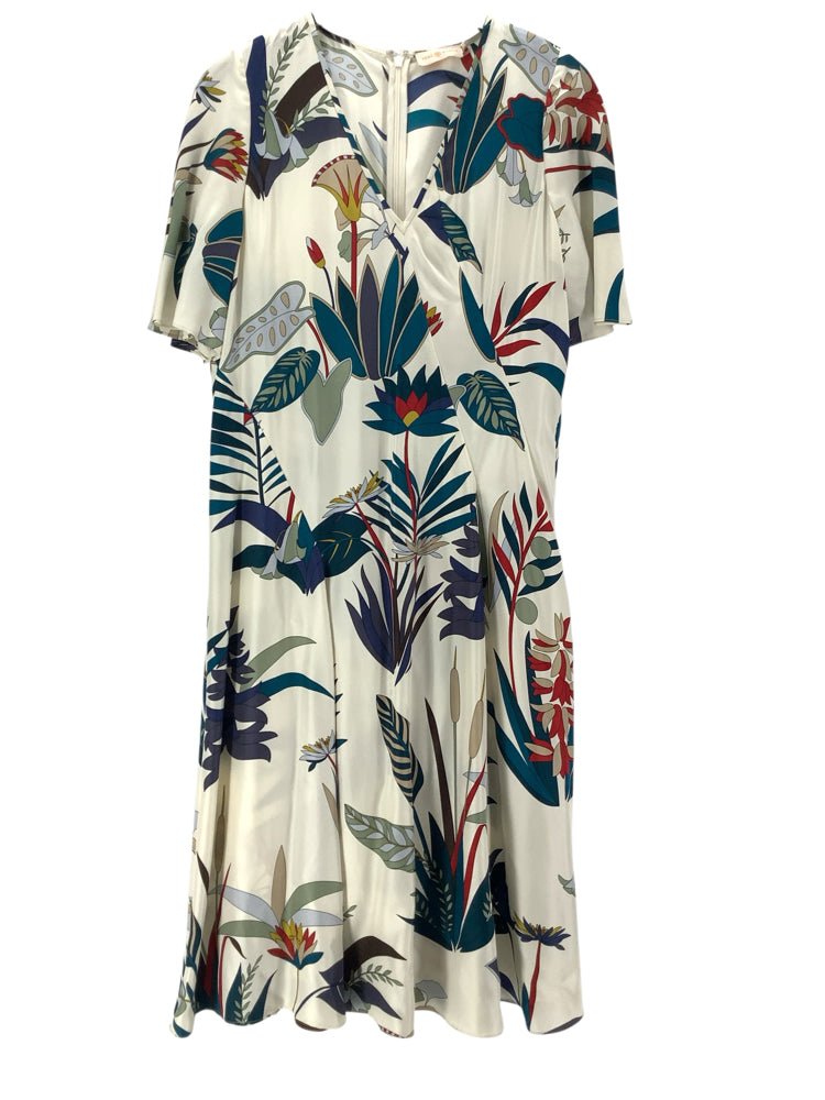 Tory Burch Size 12 Cream multi Dress