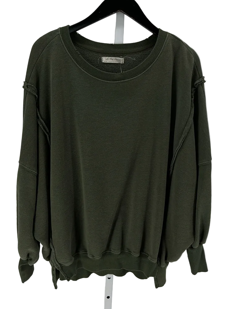 Free People Size M Green Sweatshirt