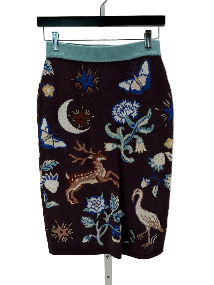 by anthropologie Size XS Brown Multi Skirt
