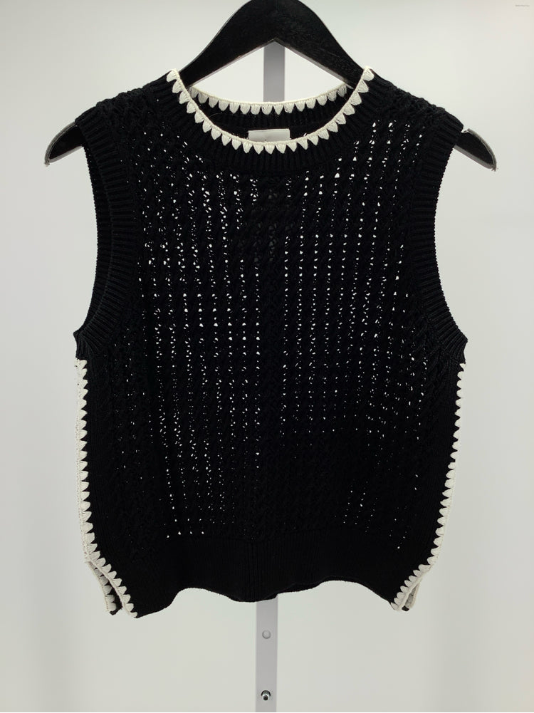 Varley Size S Black & White Delaney Sweater