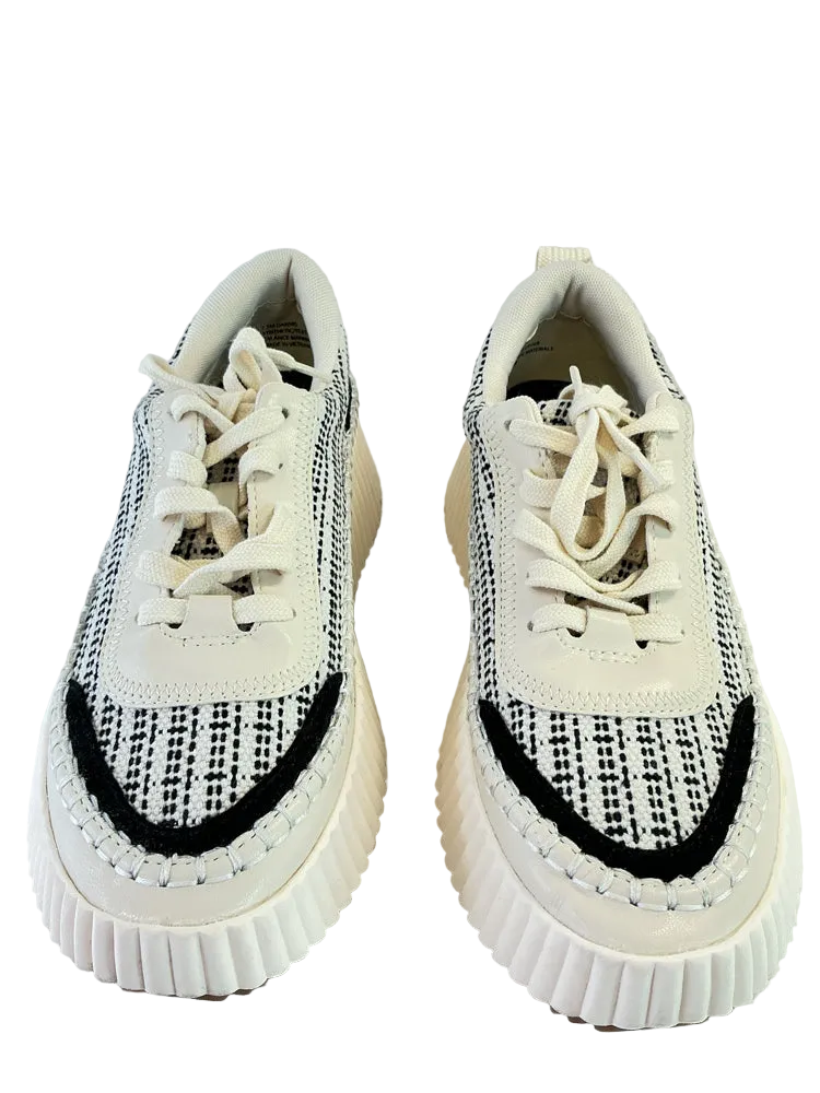 Dolce Vita Shoe Size 7.5 Cream & Black Dannis Sneakers