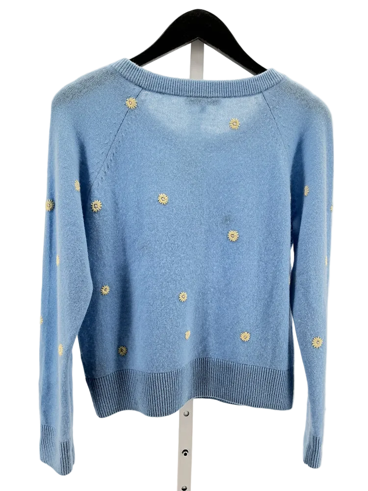 White + Warren Size XS Blue & Yellow Sweater