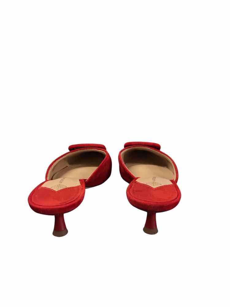 Antonio Melani Shoe Size 7.5 Red Kendra Mules