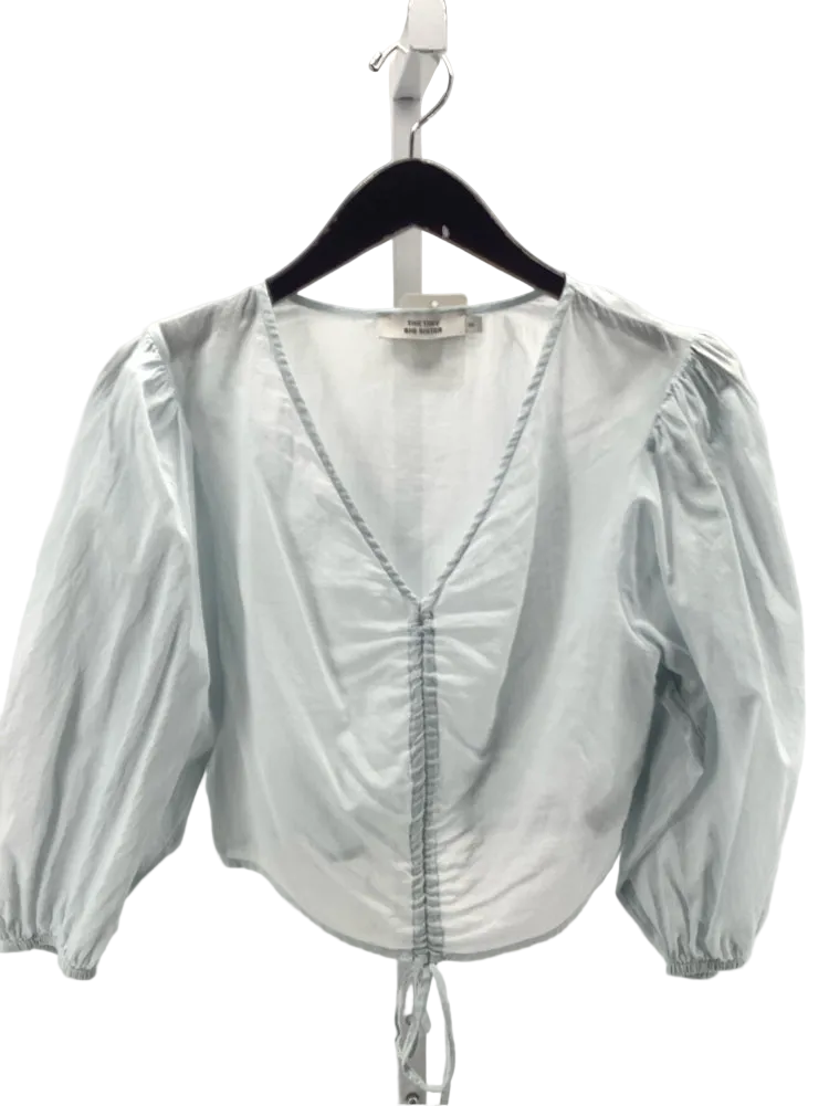 The Tiny Big Sister Size S Baby Blue Shirt