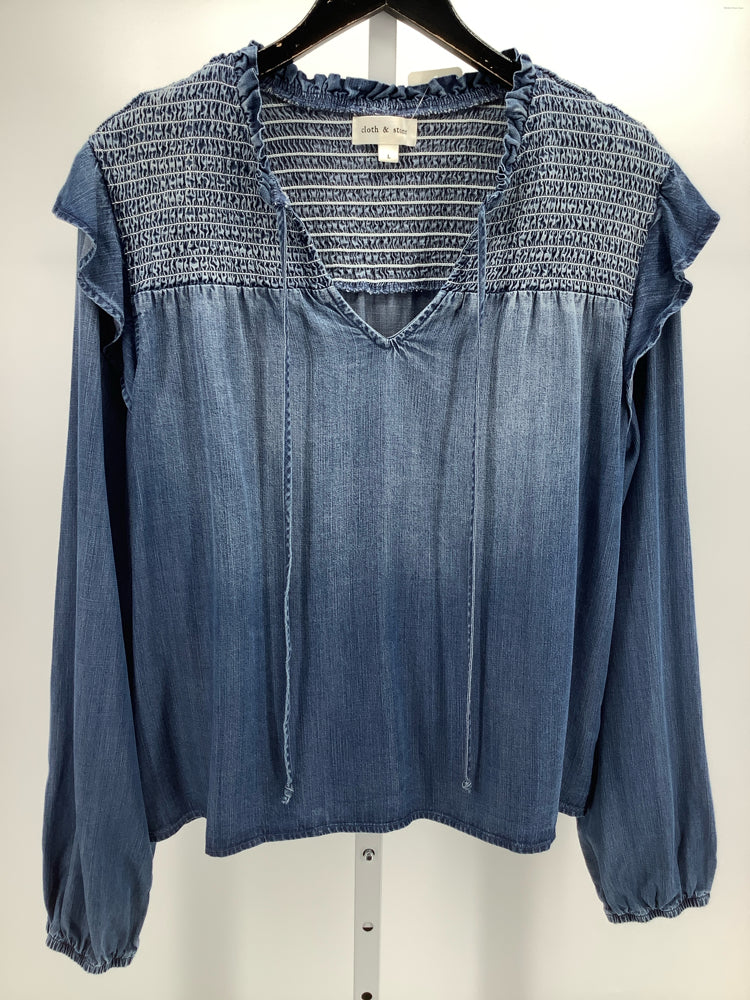 Cloth & Stone Size L Blue Shirt