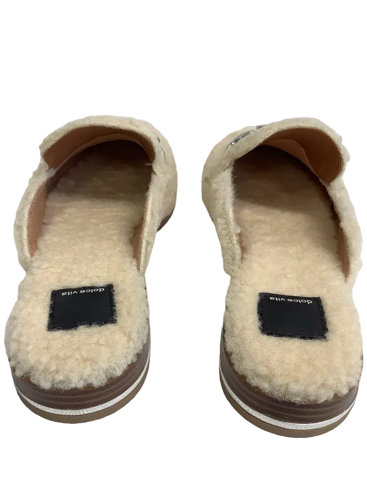 Dolce Vita Shoe Size 7 Cream Pela Mules