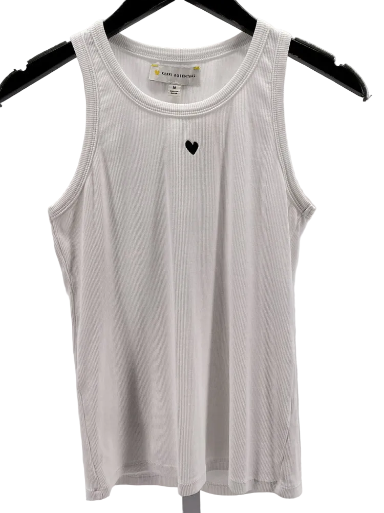Kerri Rosenthal Size M White & black Tank Top