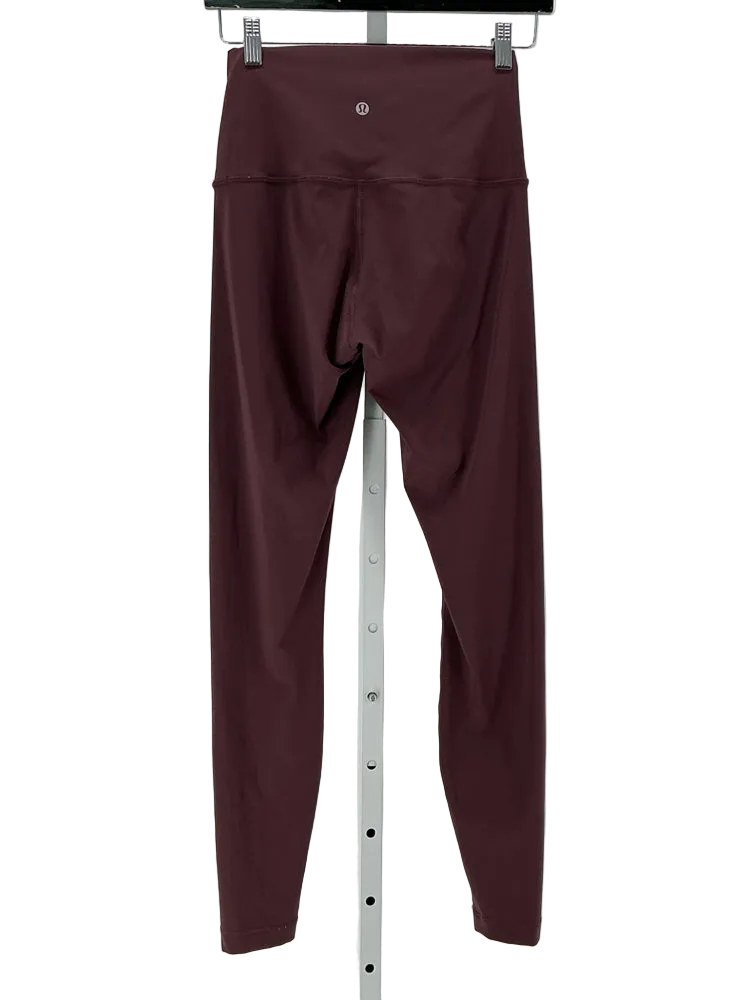 lululemon Size 6 Burgundy Leggings