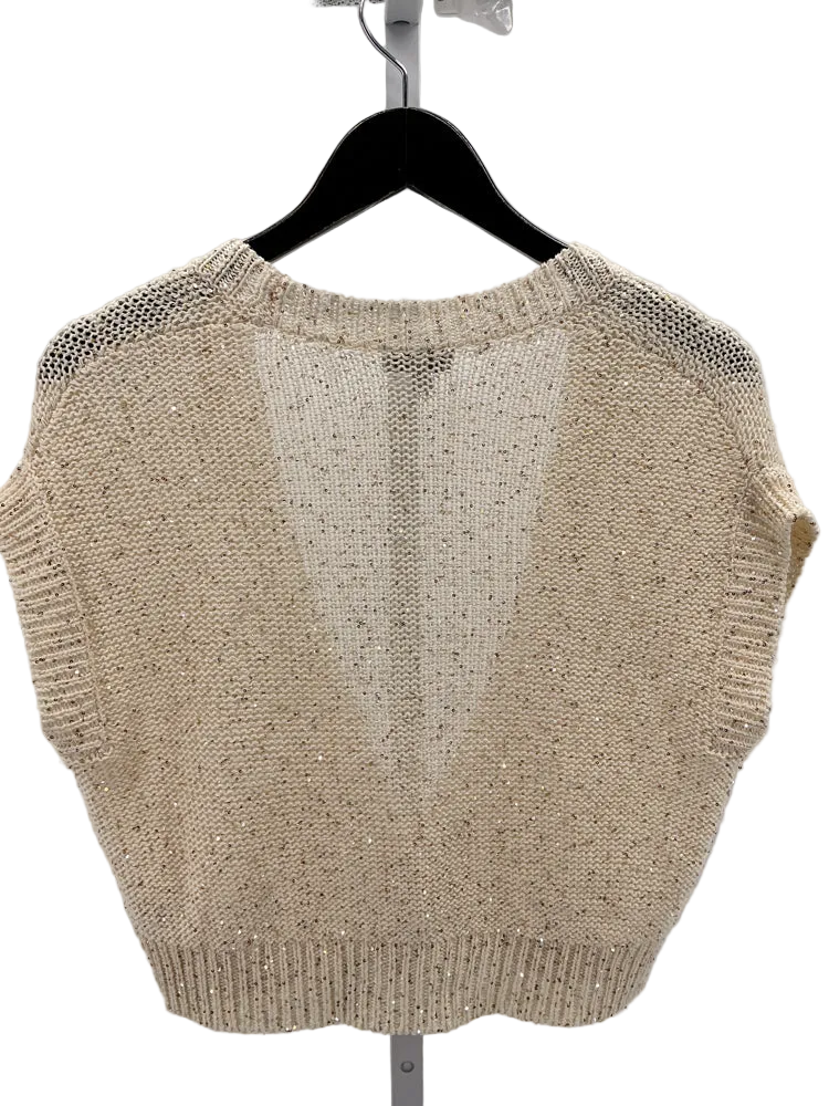 Kinross Size XS Tan & Gold Cardigan