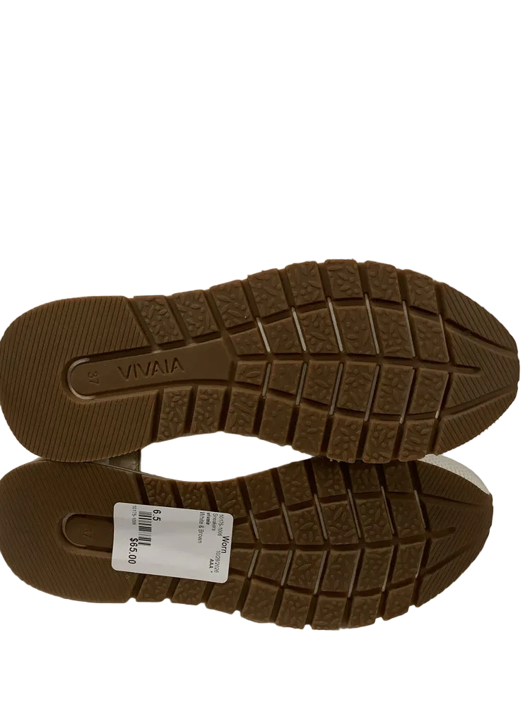 vivaia Shoe Size 6.5 White & Brown Sneakers