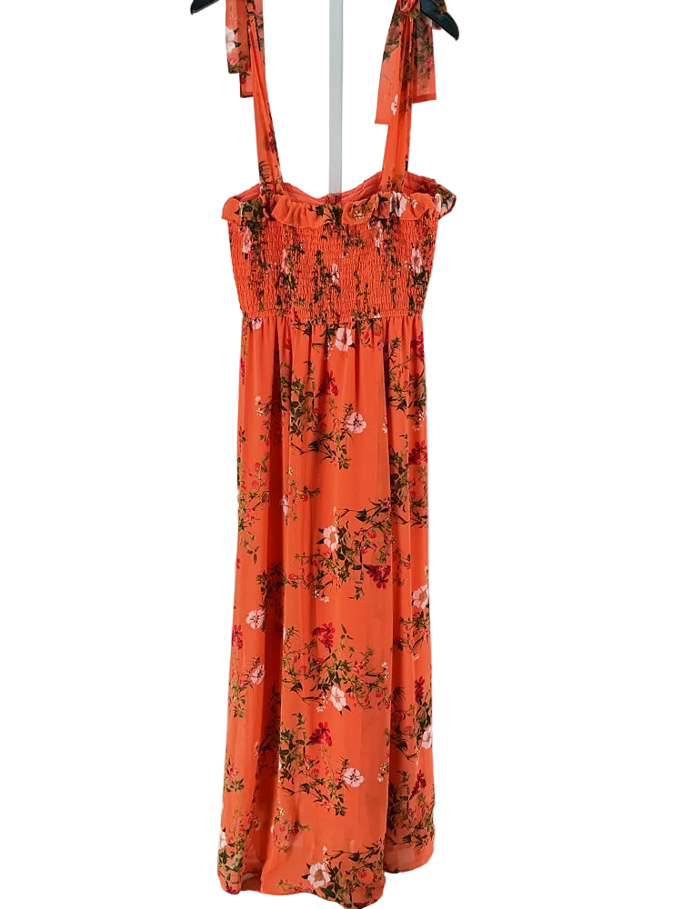 Cal Meets Glam Size 8 Orange Multi Dress