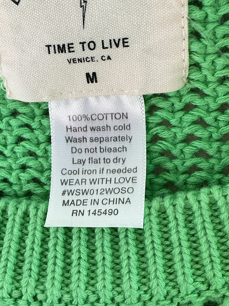 Electric & Rose Size M Green Sweater
